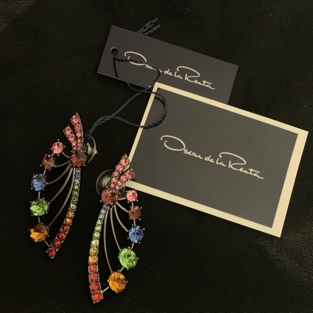 Oscar De la Renta Swarovski crystal earrings